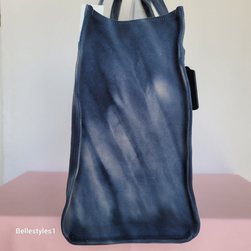 COACH Tie Dye Cargo 42 Canvas Large Tote -Midnight Navy color ⭐ - Picture 9 of 16